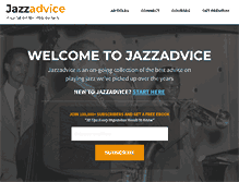Tablet Screenshot of jazzadvice.com